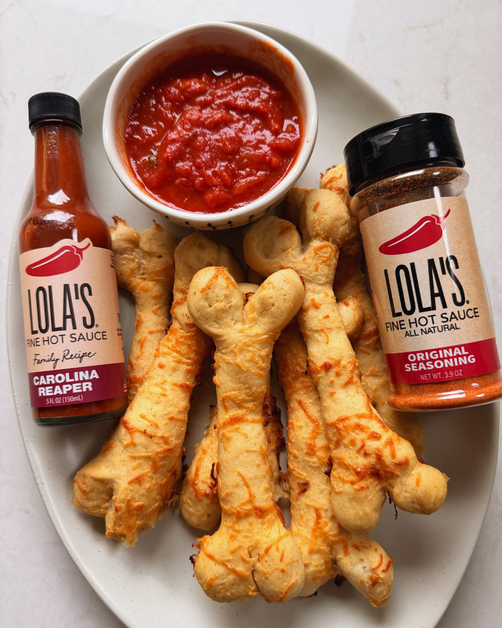 Cheesy Breadstick Bones! 🦴👻 – Lola's Fine Sauces