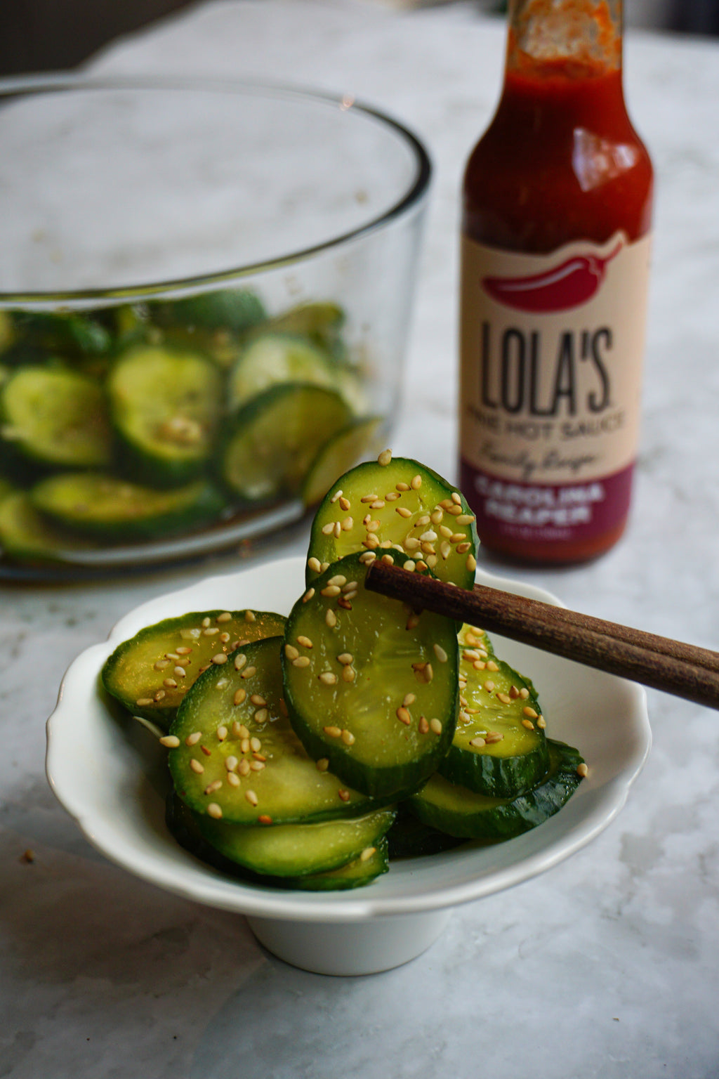 Asian Sesame Cucumber Salad! 🥒 – Lola's Fine Sauces
