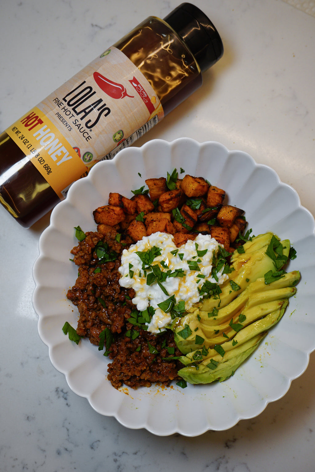 VIRAL SWEET POTATO BEEF BOWL 🥣🥑🍠 – Lola's Fine Sauces