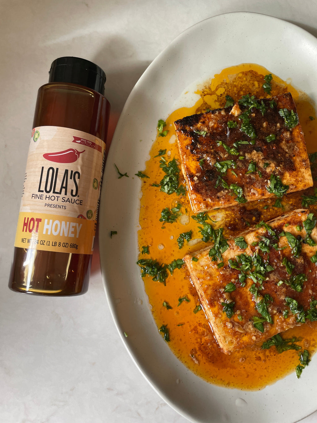 HOT HONEY BUTTER TOFU 🌶️🍯 – Lola's Fine Sauces