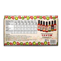A box of Lola's Fine Hot Sauce Gift Set (6-pack) with six 5 oz. glass bottles featuring popular hot sauce flavors.