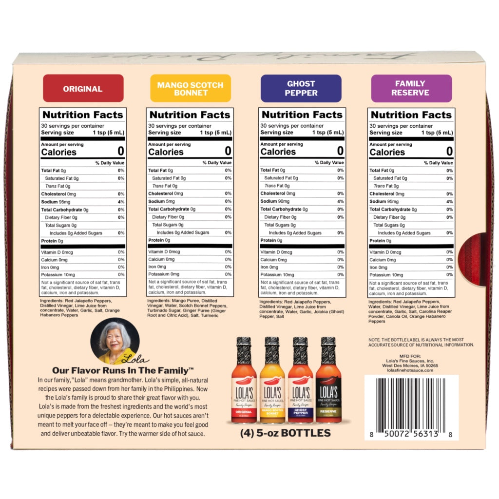Lola’s Fine Hot Sauce Gift Set (4-pack)