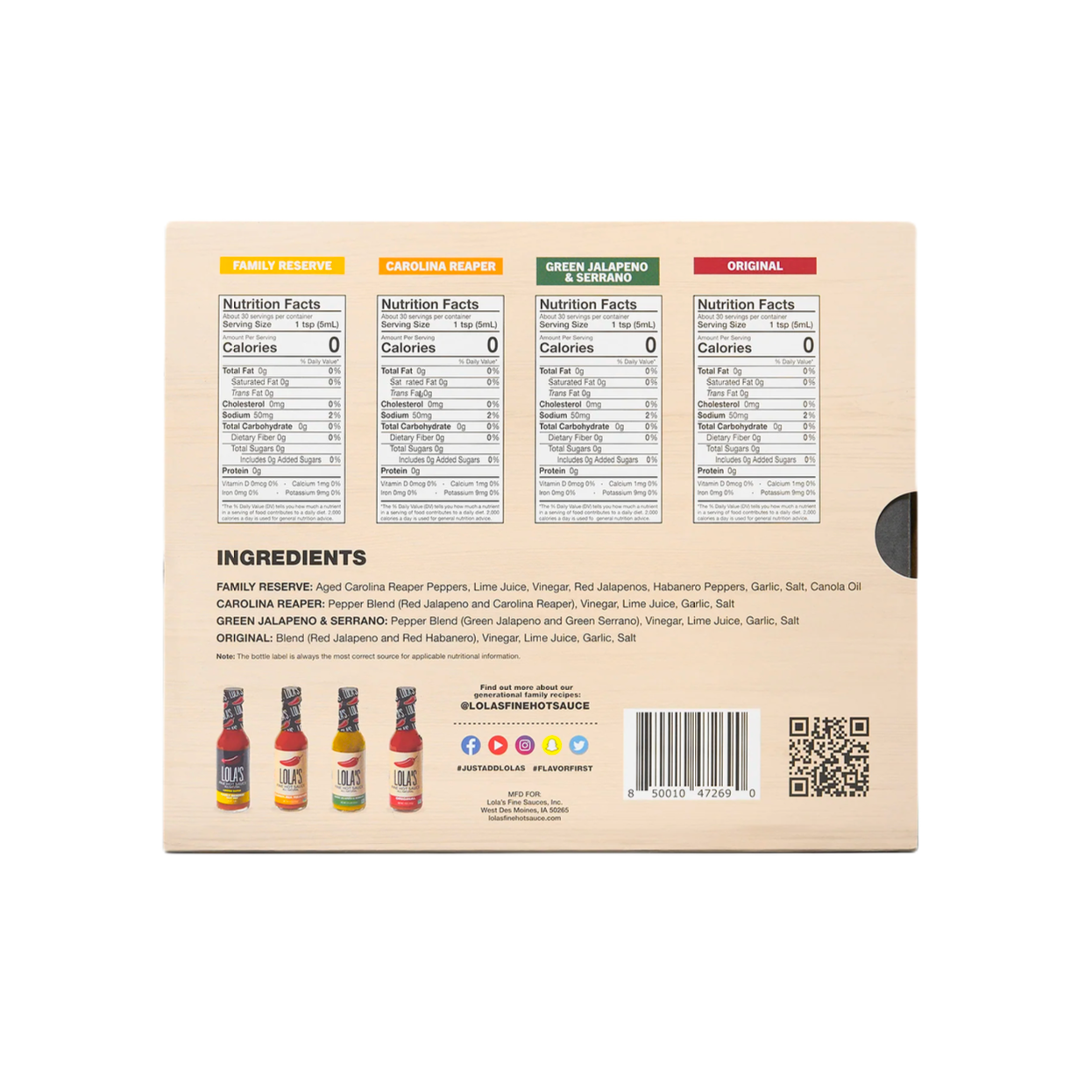 Lola’s Fine Hot Sauce Gift Set (4-pack)