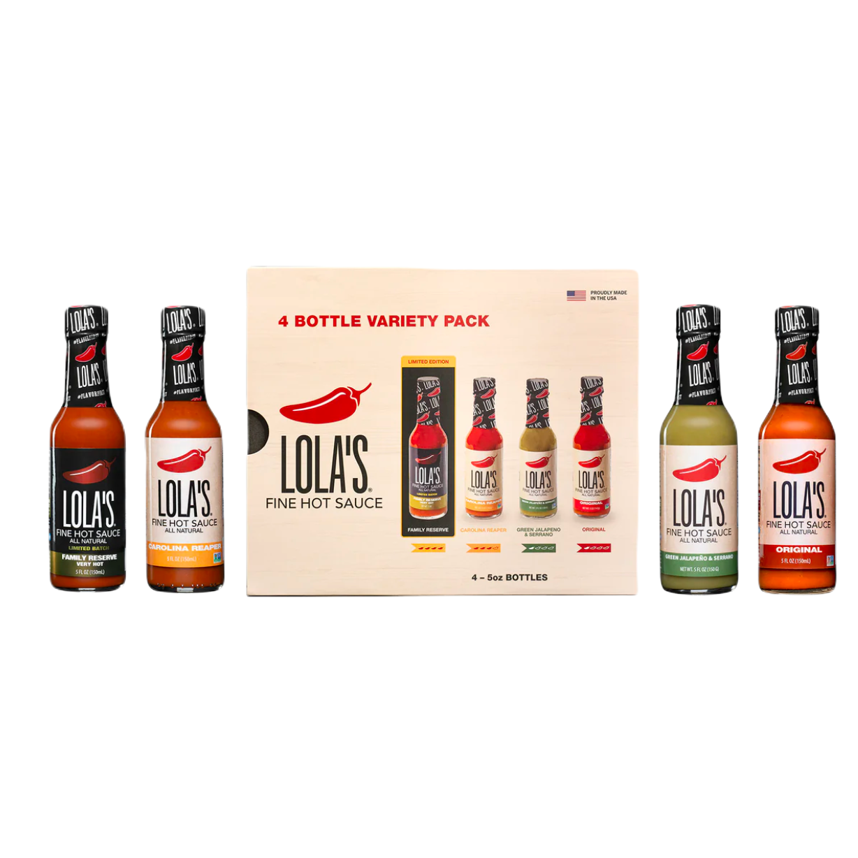 Lola’s Fine Hot Sauce Gift Set (4-pack)