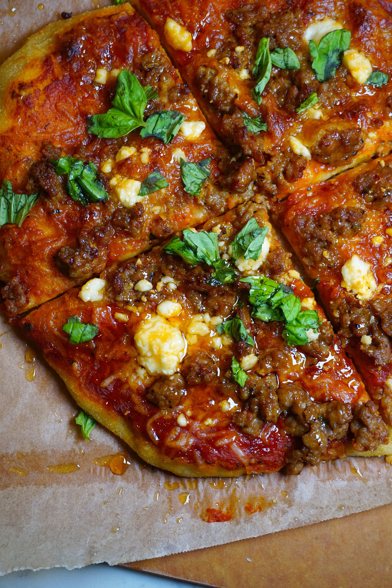 SAUSAGE FETA HOT HONEY PIZZA 🍕🍯