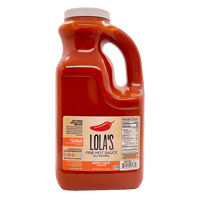 Lola’s Buffalo Wing Sauce "Buffa Lola" (64 oz.) - A bottle of hot sauce, perfect for marinating chicken wings, drizzling on pizza, or spicing up your favorite dip.