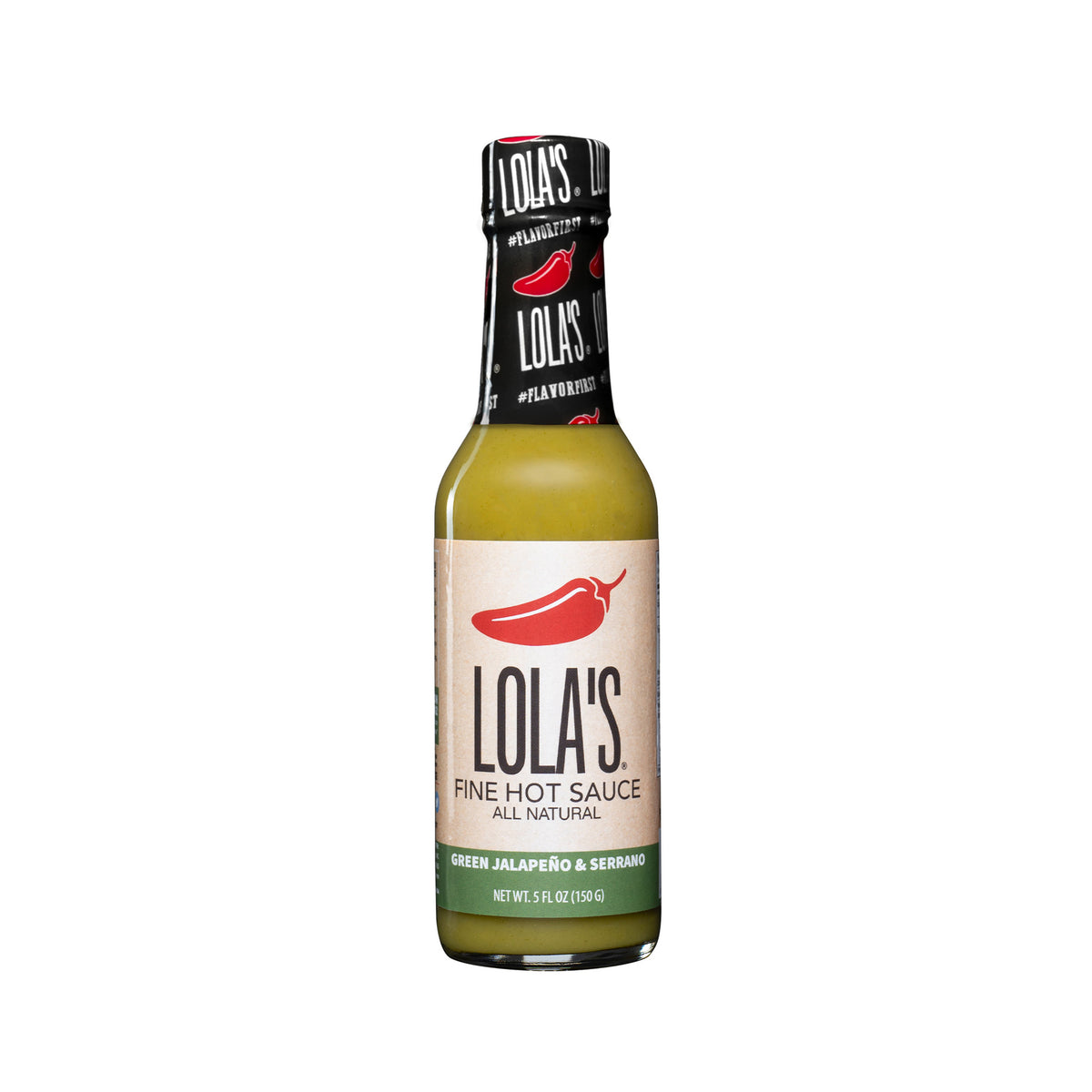 Lola's "Love & Luck" Hot Sauce 2-Pack: Two 5 oz. glass bottles of flavorful, all-natural, plant-based, keto, low sodium, non-GMO, and gluten-free hot sauce.